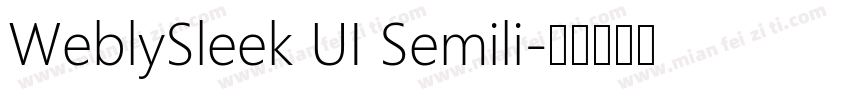 WeblySleek UI Semili字体转换